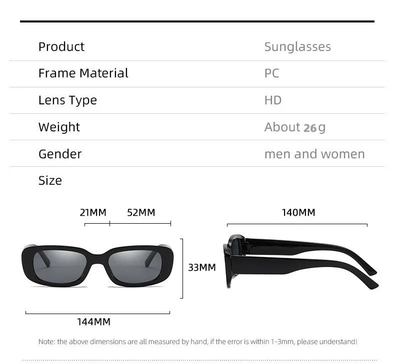 Steampunk Rectangle Sunglasses For Men And Women Uv400 Protection_voghion.com