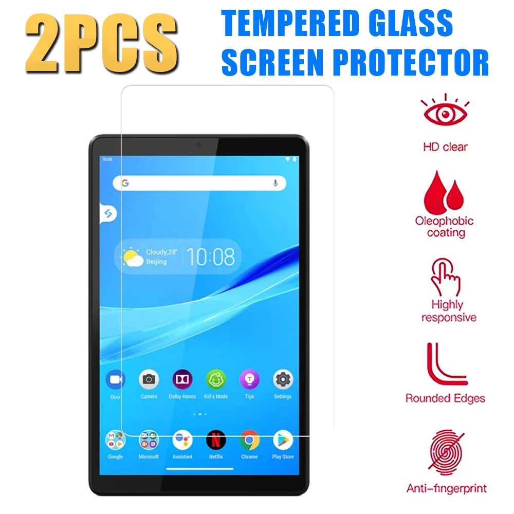 

2Pcs Tablet Tempered Glass Screen Protector Cover for Lenovo TAB M8 TB-8705F/8505X 8.0 Inch Protective Film Anti-Scratch Film