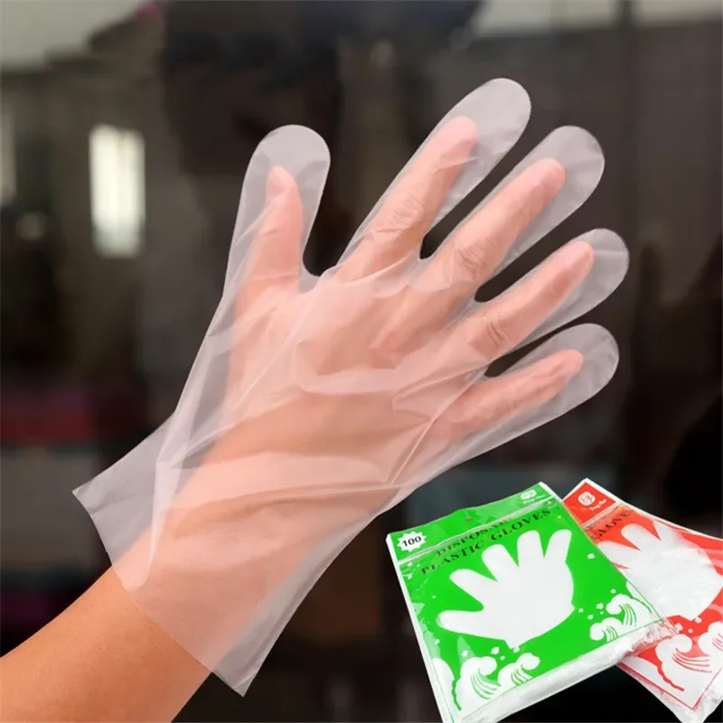 Disposable Gloves, Disposable Nitrile Gloves, Vinyl Disposable Gloves, Disposable Plastic Gloves 100Pcs/Pack Food Plastic Gloves Restaurant Kitchen BBQ Food Fruit Vegetable