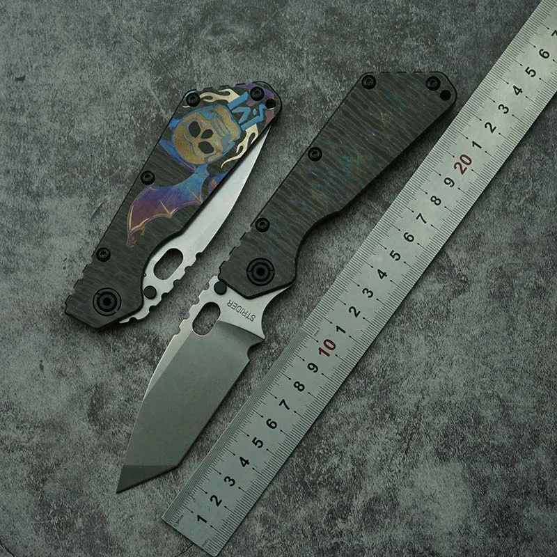 銅合金ハンドル付き折りたたみナイフ,キャンプ,狩猟,キッチン