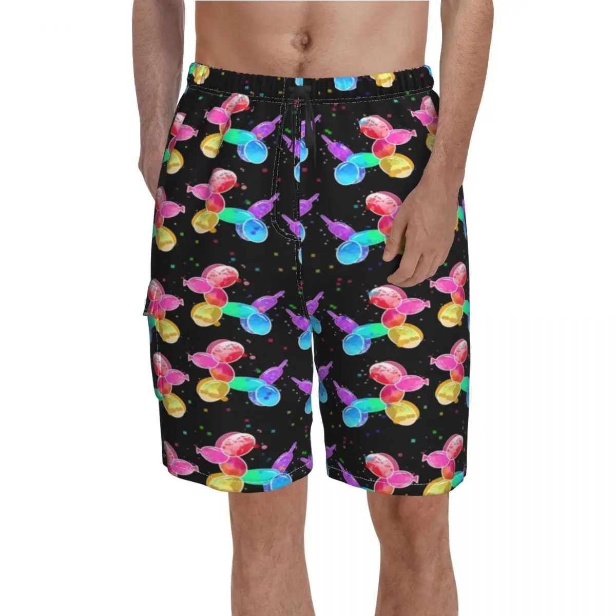 Rainbow Animal Board Shorts Balloon Dogs Print Classic Board Short