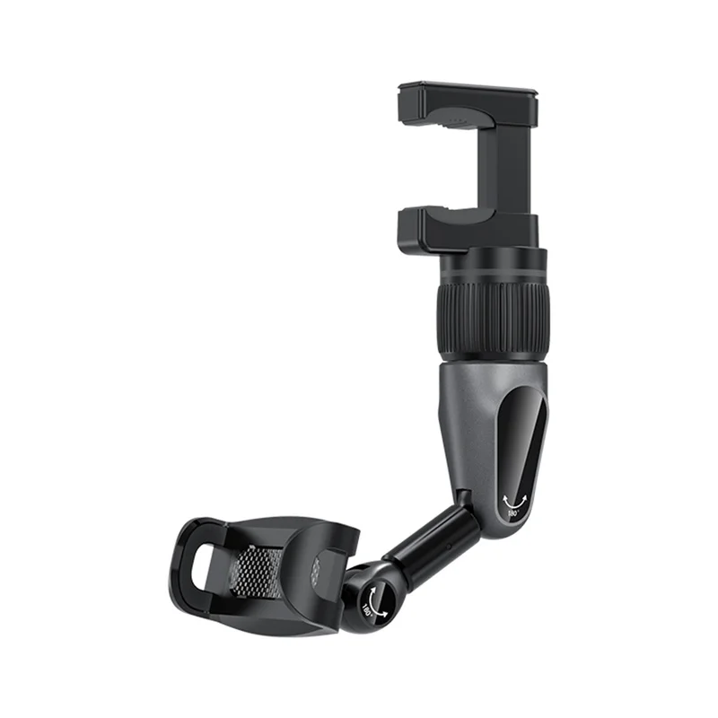 New Rearview Mirror Phone Holder 360 Rotation Multifunctional Cell Phone Clip Car Navigation GPS Bracket Rotatable S