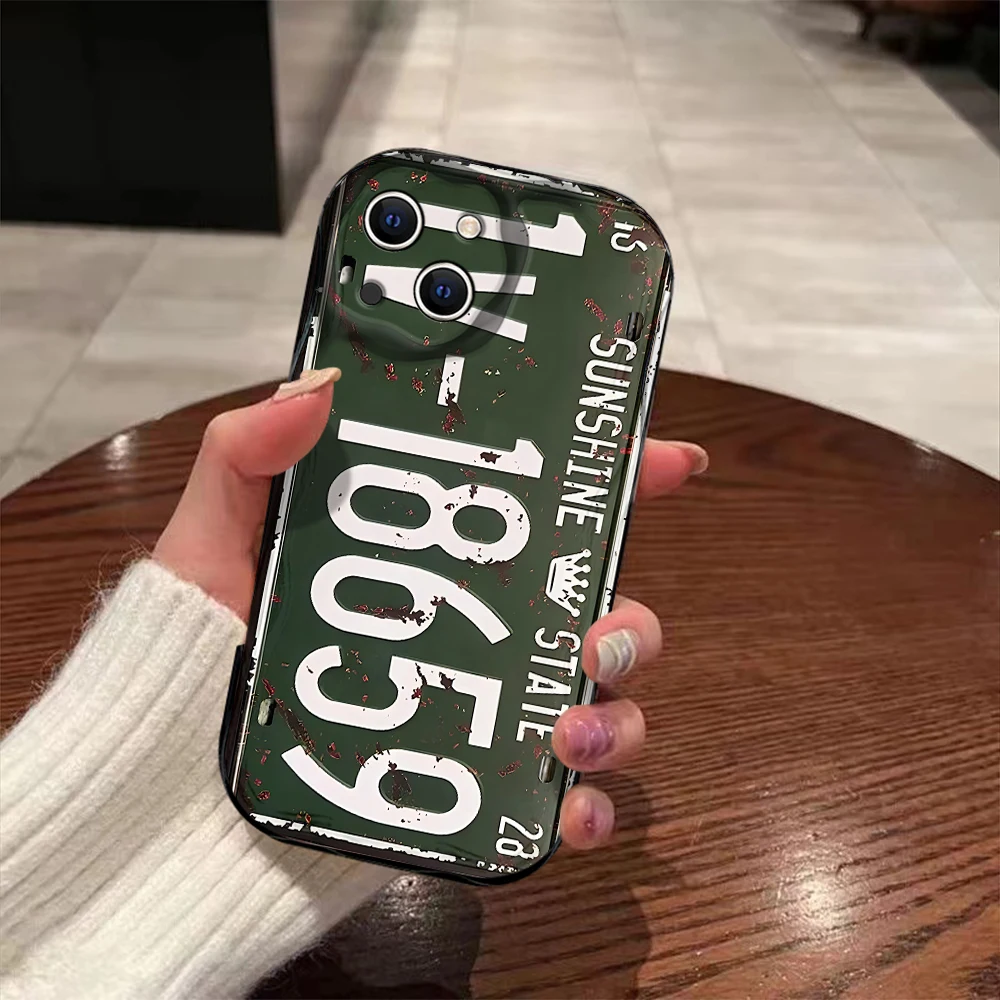 Vintage License Plate Design Phone Case - 3D Wave Soft TPU Back Cover