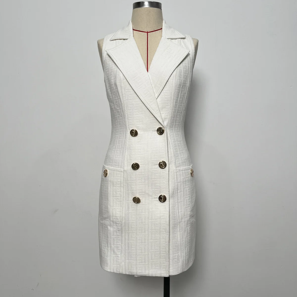 

2022 Summer New Fashion European And American Khaki Back Tattoo Slim All-match High-end Sleeveless Small Vest Women's Dress