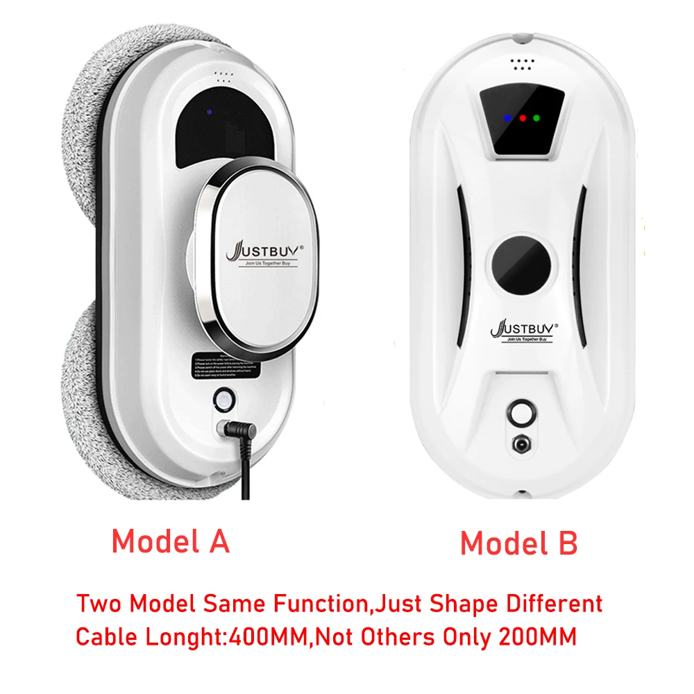 Robotický vysavač na okna připevněný na skleněné desce