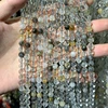 Natural Herkimer Diamond crystal round 6mm 8mm 10mm multicolor  38cm  loose beads Jewelry DIY for jewelry making 4