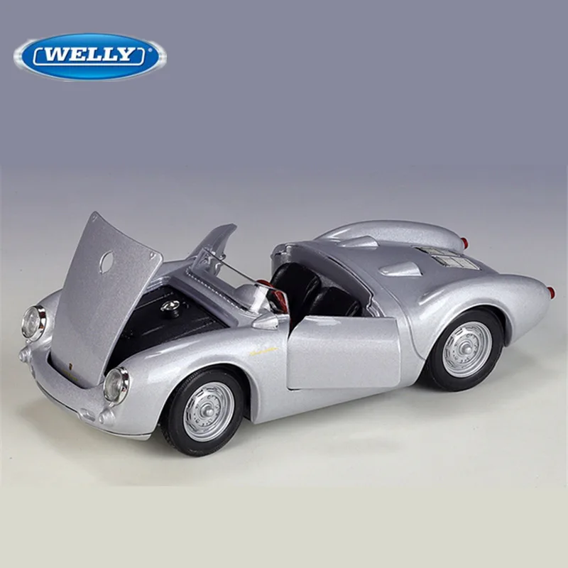 

WELLY 1:24 Porsche 550 Spyder Alloy Classic Car Model Diecast Metal Toy Vehicles Car Model Simulation Collection Childrens Gifts