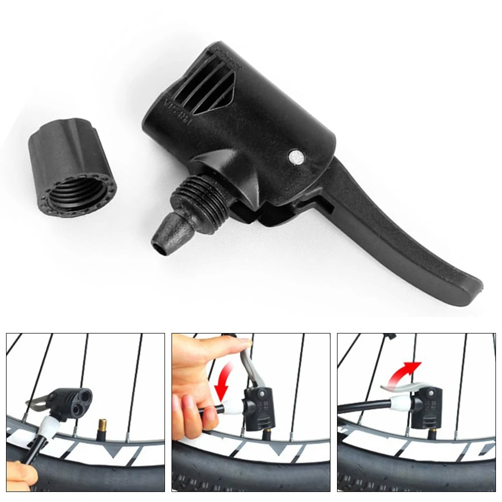 Car Bike Air Pump Conversion Clip 2 In 1 Fast Conversion Head Clip Type Nozzle Car Tire Valve Pump Nozzle Thread Nozzle Adapter