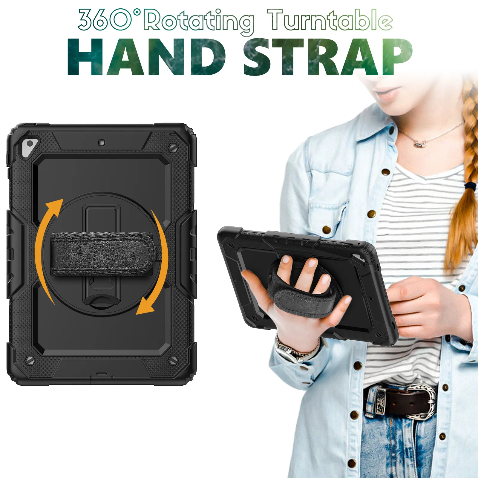 Kickstand Shockproof Case para Ipad Lápis Titular Capa Pet Screen Protector Alça de Ombro 10.2 7th 8th 9th2023 2023 2023 - Imagem 5