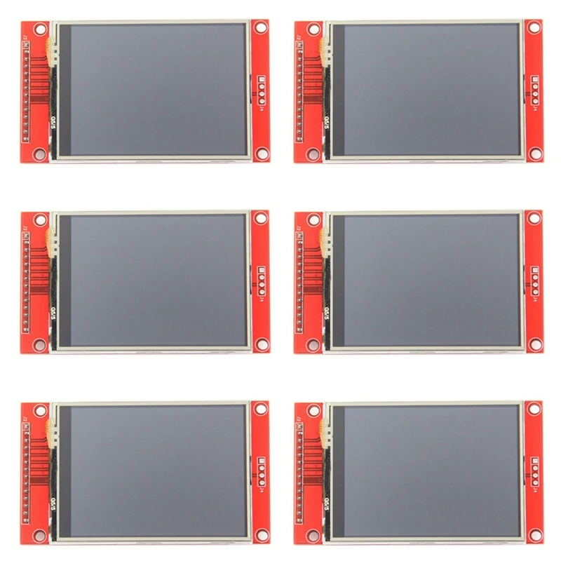 

6Pcs 2.8 Inch 240X320 SPI TFT LCD Display Module SPI Serial Port 51 Drive ILI9341V LCD Serial Port Module STM32