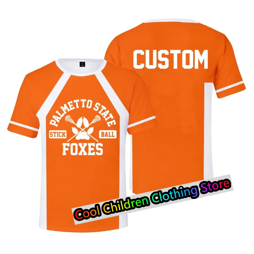 The Foxhole Court Palmetto State Foxes Lacrosse Jersey Cosplay WILDS MINYARD 3D Tshirt Men/Women Short Sleeve Kids Tees casual t shirt kids t shirt training jersey