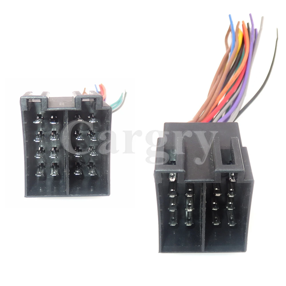 

1 Set 16 Pin Car Radio ISO Adapter Universal Type Connector Automobile Stereo Audio Cable Plug for VW