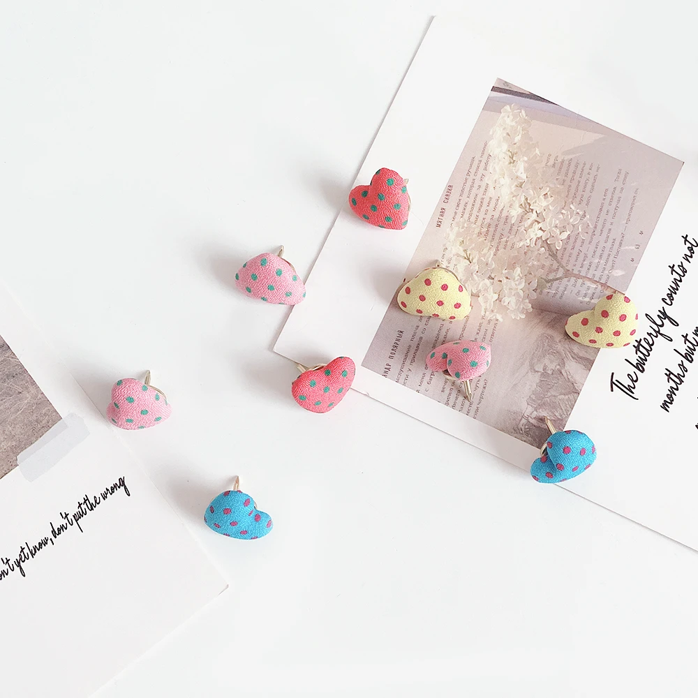 30 pcs heart shape Push Pin Cute Decorative Thumbtacks Photo Memo Note Drawing Pins Multi-Functional Pushpin Tool Cork Board