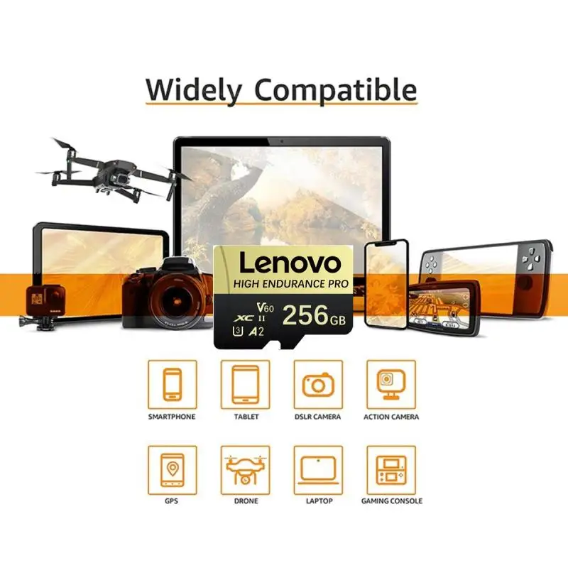 Фото Оригинальная карта памяти Lenovo 2 ТБ 1 ТБ, высокоскоростная карта памяти Micro TF SD 256 ГБ, SD-карта V60 U3 TF-карта для Nintendo Switch Ps4 Ps5 №4