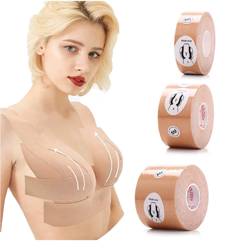 2.5M/3M/5M Boob Tape Invisible Chest Patch Women Push Up Breast Adhesive Intimates Accessories Woman Nipple Cover Roll Breast