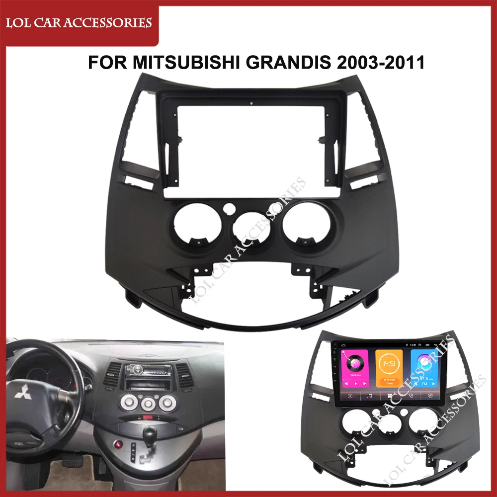 

9-дюймовая облицовка для MITSUBISHI Grandis 2003-2011, автомобильное радио, стерео, GPS, MP5, Android плеер, 2 Din, панель приборной панели, рамка, крышка