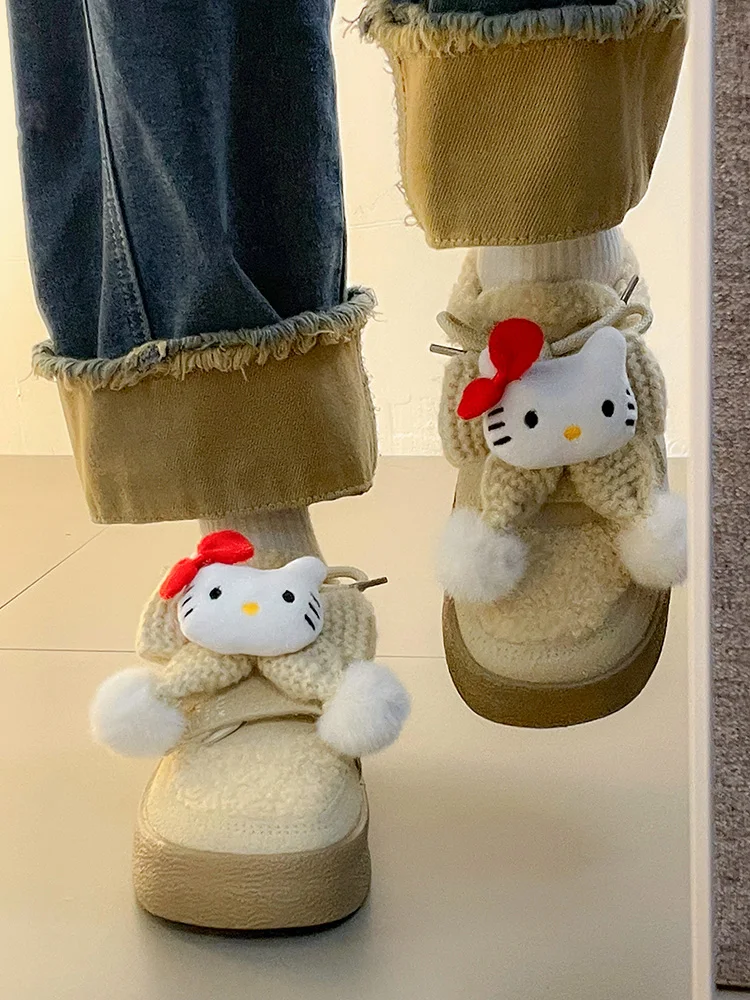 

Лоферы меховые повседневные женские сабо платформа смешанные цвета круглый носок бант криперы удобные новые бабочки зимняя ткань PV