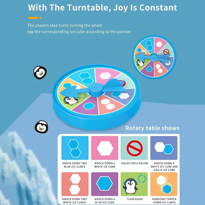 Mini Penguin ice-breaking board game two-player competition parent-child interactive thinking logic training puzzle toy 3