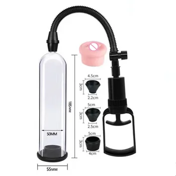 Penis Pump Manual Assist Erection Massager Penis Enlarger Vacuum Pump Penile Extender Trainer Erotic Adults Sex Product for Man 6