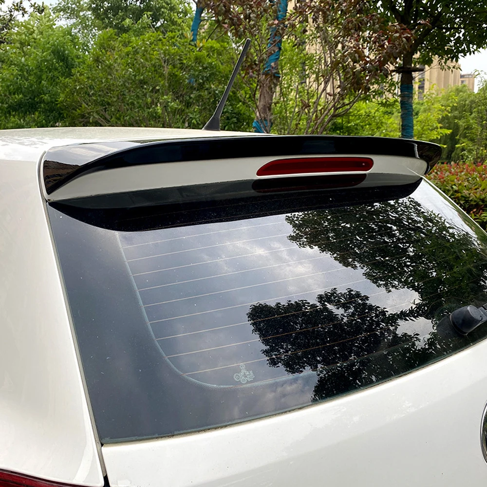 VW 폴로 MK5 6R 6C 2011-2017 용 자동차 후면 트렁크 고정 윙 립 스포일러, 광택 블랙 하이 퀄리티 ABS 바디 개조
