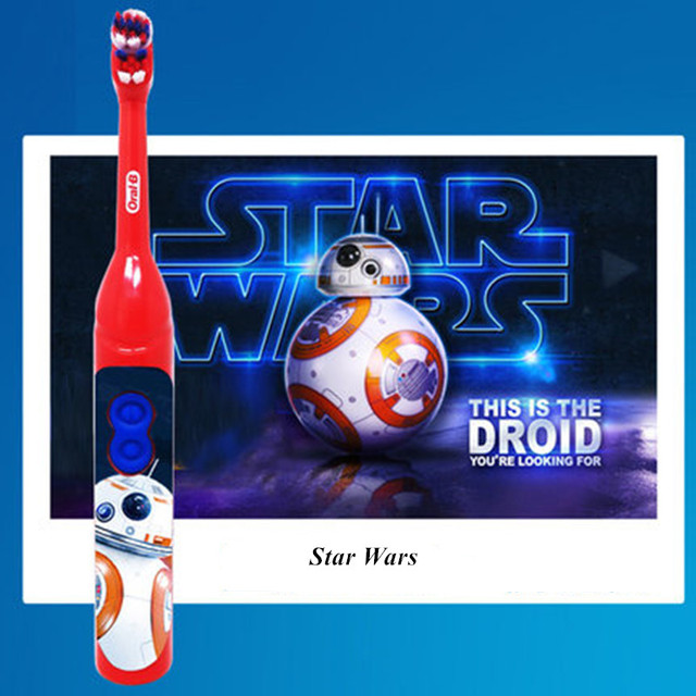 Toothbrush Kids Rotation Vitality Cartoon Soft  Bristles Battery Powered Tooth Brush for Children Oral Gum Care