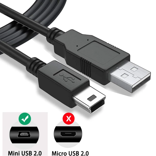 Mini cable USB 2.0 5PIN Mini USB se convierte a USB Transmisión de datos  rápidos Cable de cargador Usado para MP3 MP4 Jugador de coche DVR GPS  Cámara digital TV SMART HD