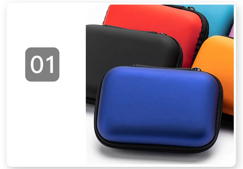 Mini Travel Storage Bag Reusable for Headphone Zipper Bag Portable Data Cable Cord Organizer Electronics EVA Storage Case