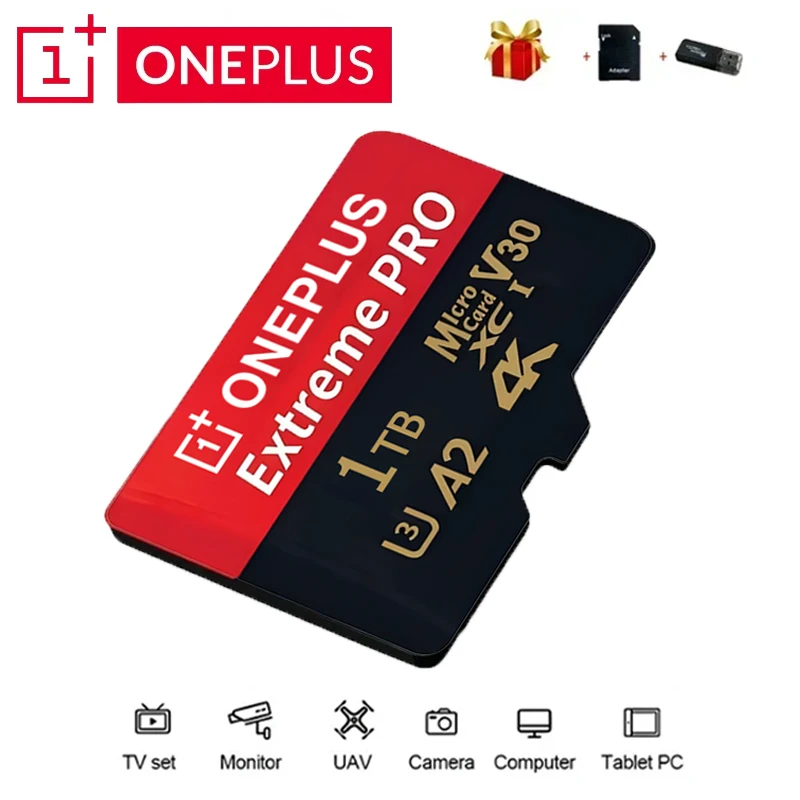 원플러스 128GB 마이크로 2TB TF/SD 카드 고속 메모리 카드 안정적인 성능 1TB 512GB 휴대폰 디지털 카메라 노트북 PC MP3용