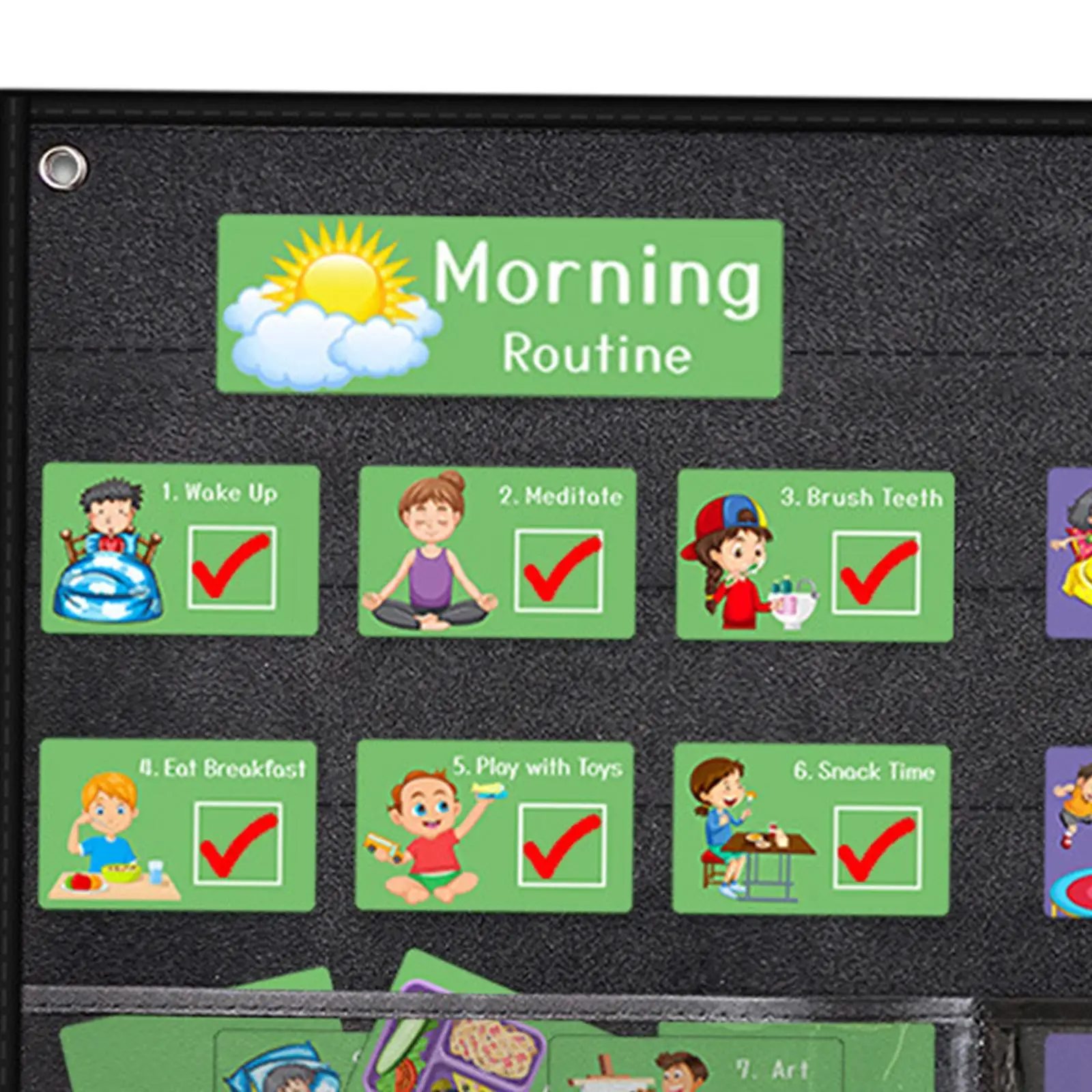 Kids Visual Schedule Calendar Chart Daily Calendar Chart with 20 Activity and 6