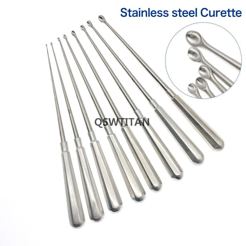 Orthopedics Bone Curette Stainless steel Bone Spoon 26cm long Veterinary Surgical Instruments