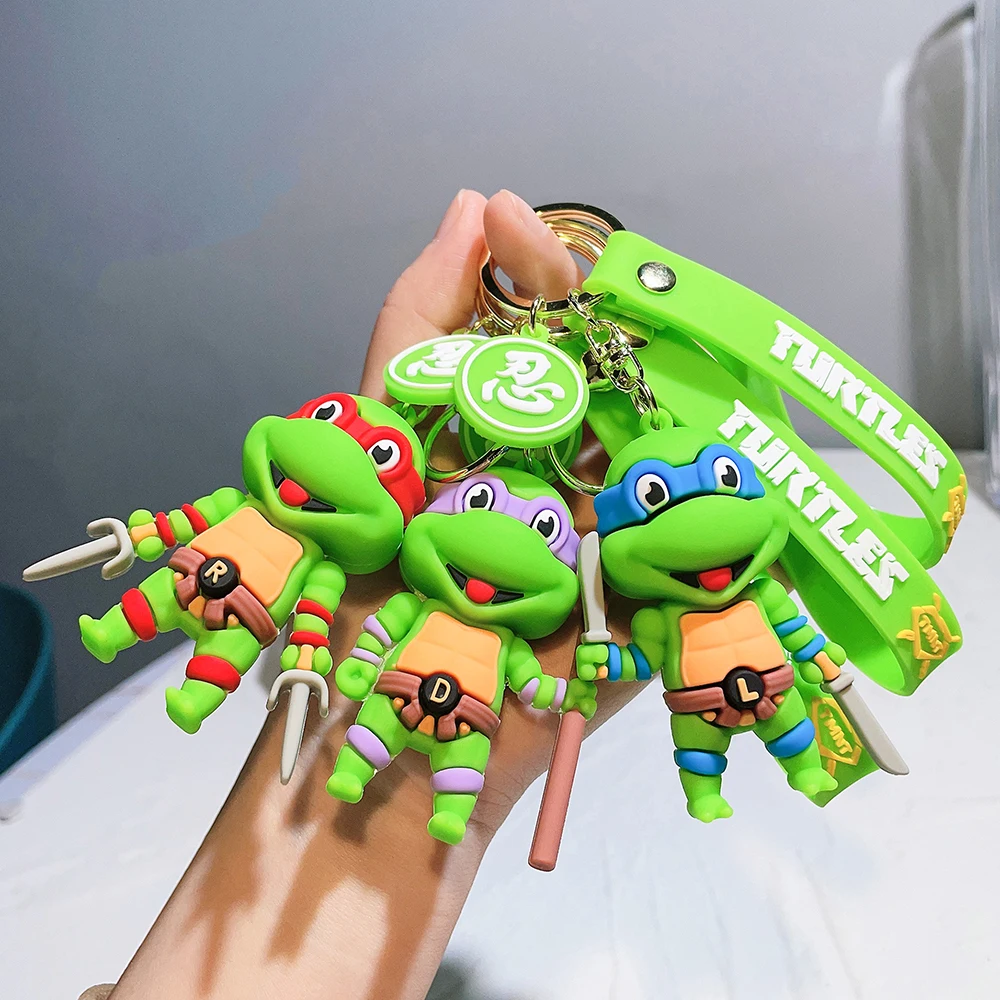 Anime Ninja Turtle Figure Keychain Teenage Mutant Ninja Turtles Raphael  Donatello Doll Keyring Car Key Bag Ornament Gift - AliExpress
