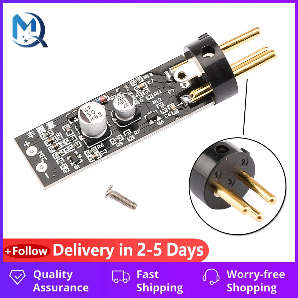 Microphone Amplifier Board 48V Phantom Power Electret Condenser