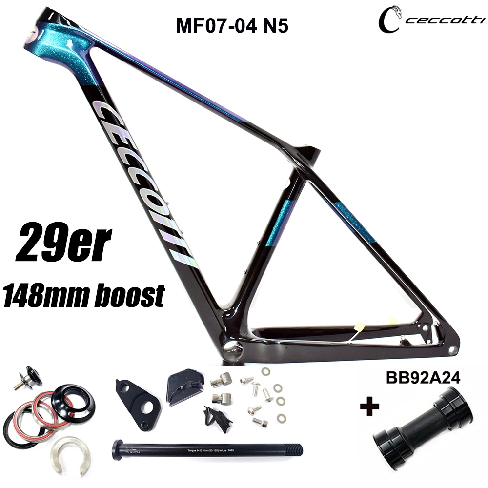 Carbon Frame for Mountain Bike, 29er Hardtail Frames, Thru Axle, BB92 Boost 148mm Plus Framese