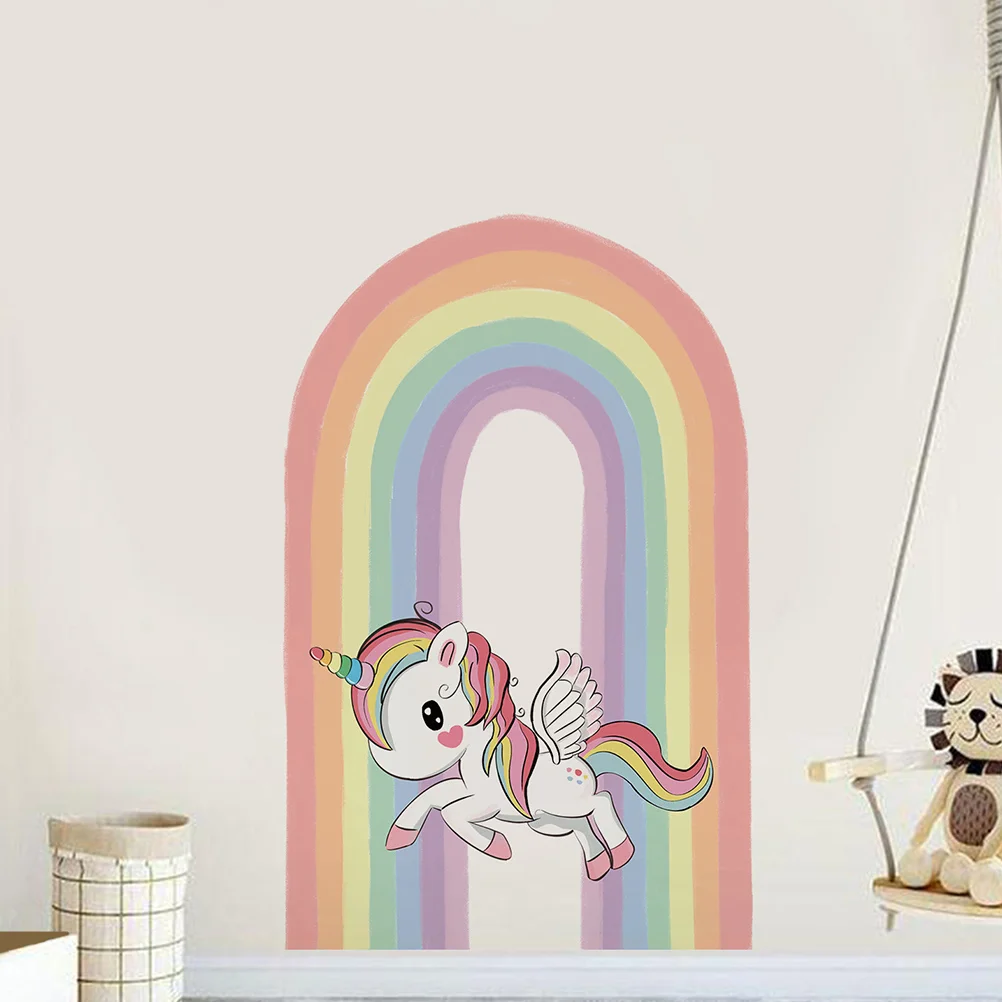 

Rainbow Wall Sticker Room Decoration Aesthetic Stickers Girls Decals Wallpaper Kids Unicorn