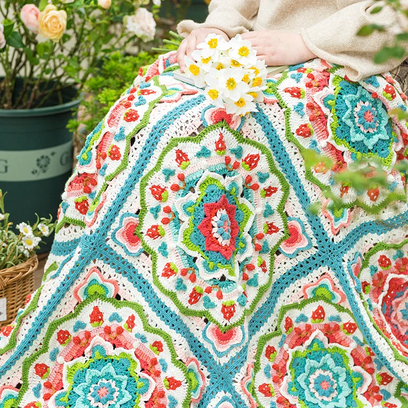 Susan's Family DIY Crochet Blanket Kit Fallen Flowers Blanket