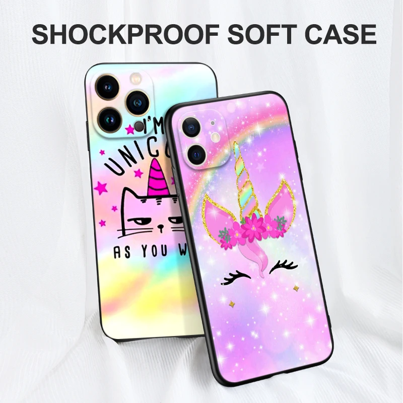 Фото Черный чехол из ТПУ для Motorola Moto G31 G40 Fusion G41 G50 G51 edge30 G10 G20 G30 G100 5G G22 unicorn №2
