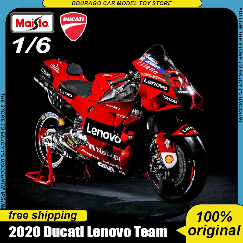 オートバイ・バイク Maisto DESMOSEDICI GP 2022 1:6 1/6 Maisto 2022 Franceso Bagnaia Ducati Desmosedici GP22 #63
