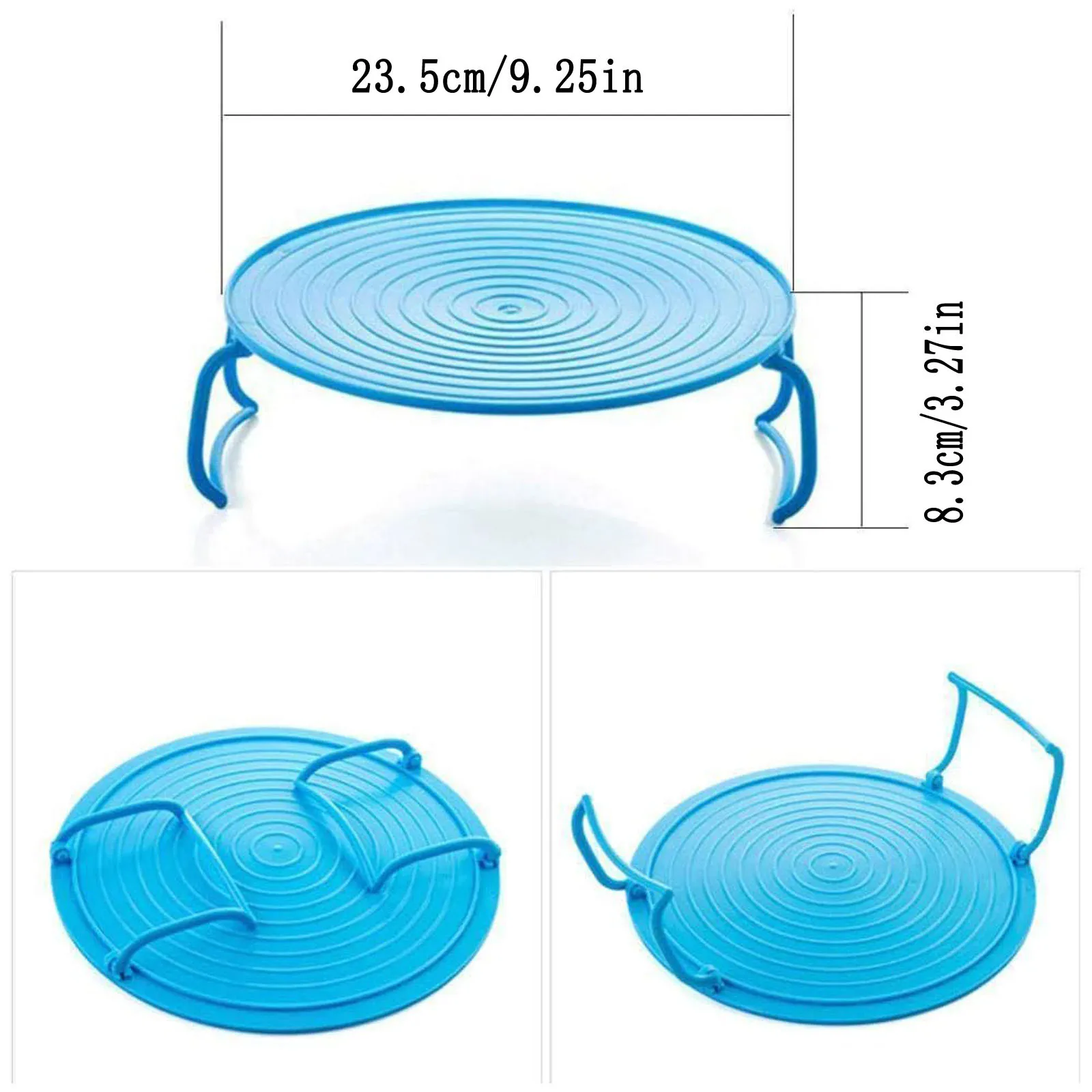 Multifunction Insulated Heating Tray Rack Plastic Kitchen Gadgets Microwave Steaming Rack Kitchen Storage