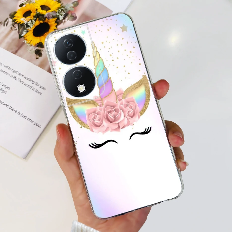 Cute Cat & Butterfly Painted Soft Silicone Phone Case -
