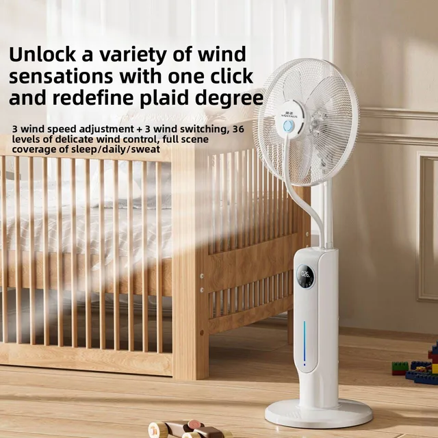 Home Humidifying Fan  3-Speed Adjustable Aromatherapy Diffuser Summer Cooling Solution Silent atomizing fan with remote control 6