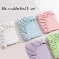 Non-woven Disposable Fitted Sheet Non Slip with Elastic Bands Mattress Covers Single Bed Double Bed Disposable Sheet Bed Cover 1