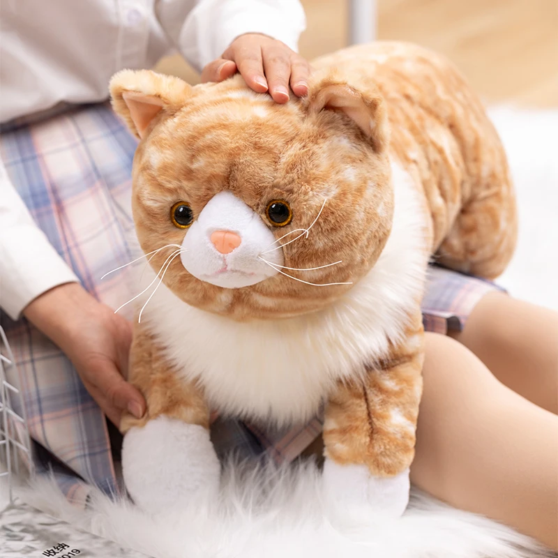 

Big Simulation Animal Cat Plush Toy Cute Pet Kitten Doll comfort Sleeping with Pillow Girls and Children Birthday Gift 70cm