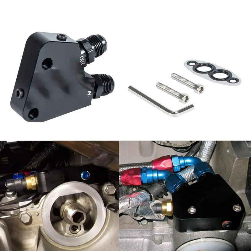 Kit Adattatore Radiatore Olio Nony Per Corvette C5 C6 C7 / Gm Ls1 Ls2 Ls3 Ls6 Ls7 Ls9 Gen Iv