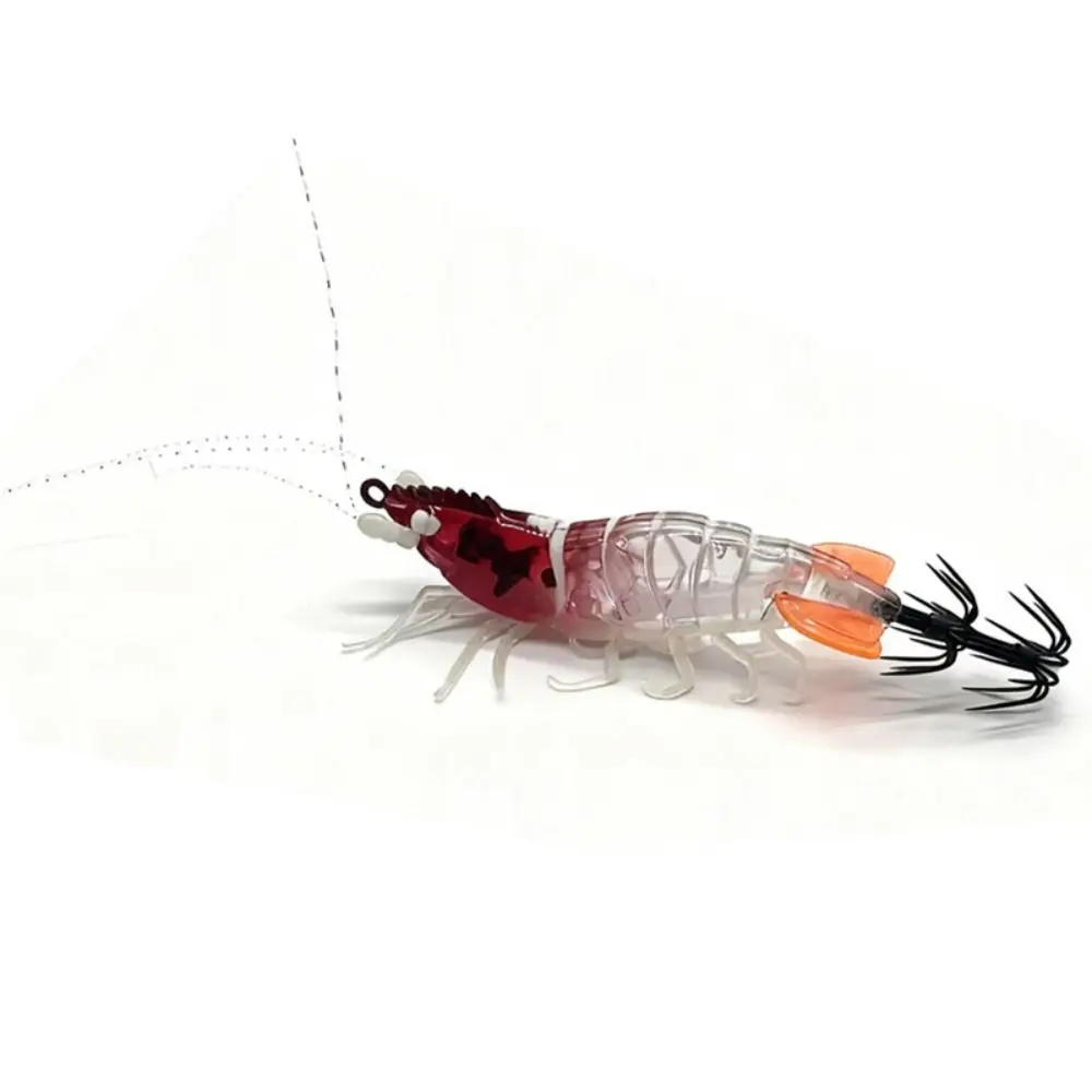 Wobbler 6.6g 80mm Squid Jig Luminous Horizontal Artificial Calamar Webfoot Wood Shrimp Slow Sinking Lure Octopus Fishing