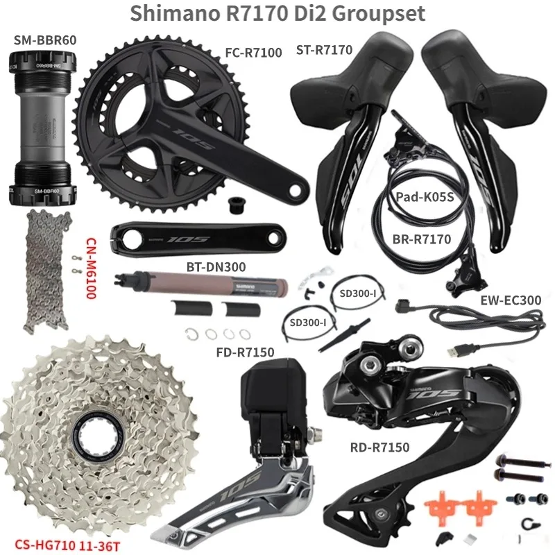 simano 105di2 fd-r7170 0 Di2 Shimano Upgrade Kit With