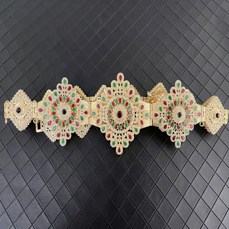 

Роскошное женское свадебное платье в марокканском стиле, декоративный пояс в стиле ретро, Европейский благородный стиль, свадебный дизайн Стразы с полыми цветами