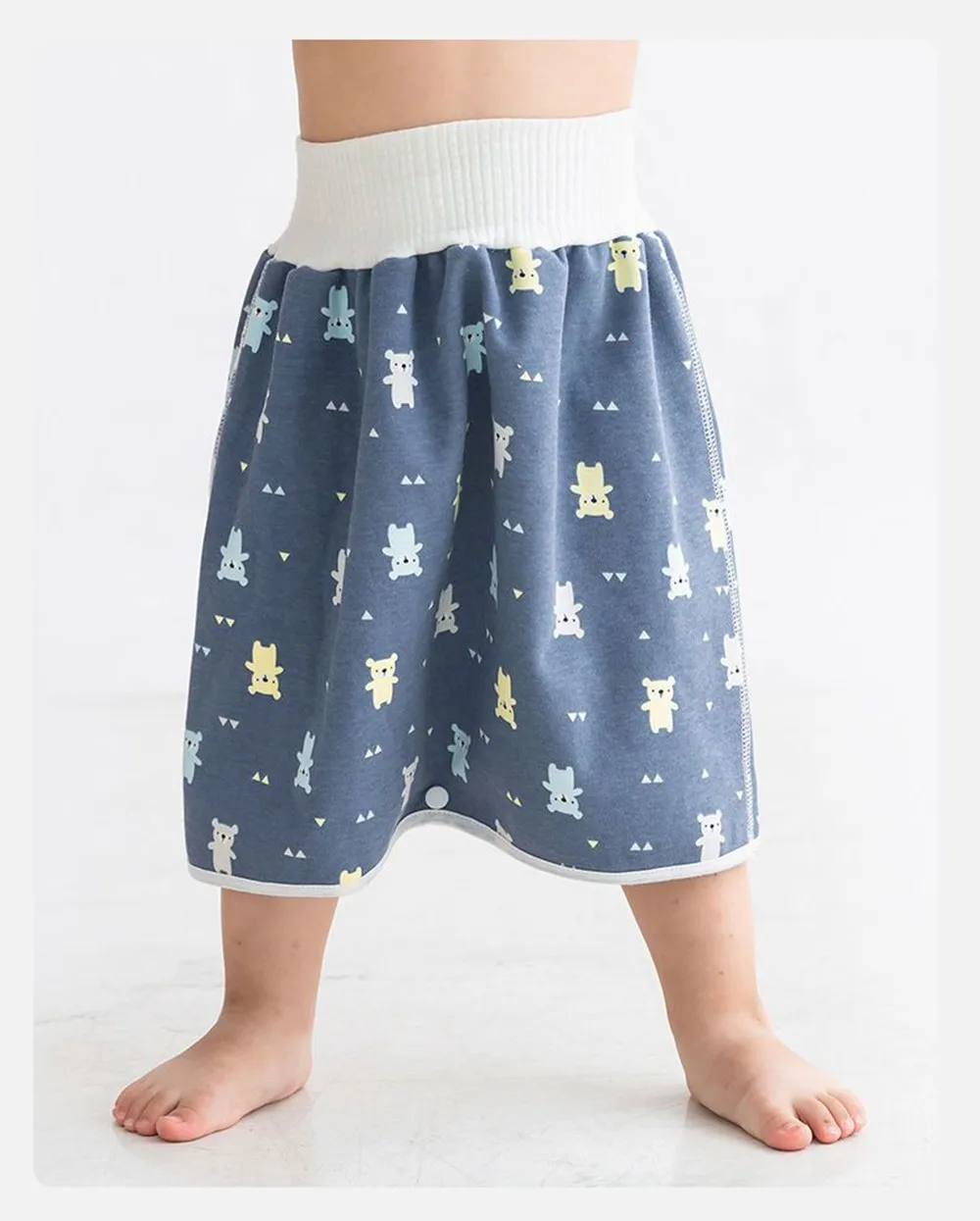 Baby Waterproof Clothes Diaper Skirt Potty Training Baby Comfy Diaper Training Skirts Boys and Girls Night Time Sleeping