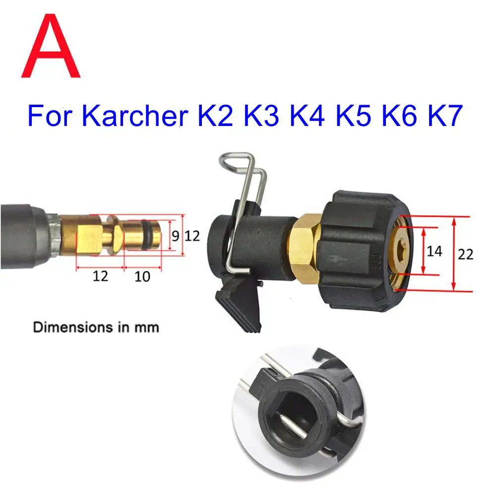 Pressure Washer Hose Outlet Connector Converter For Karcher Lavor Bosch Nilfisk STIHL AR Blue To M22 Connect 4