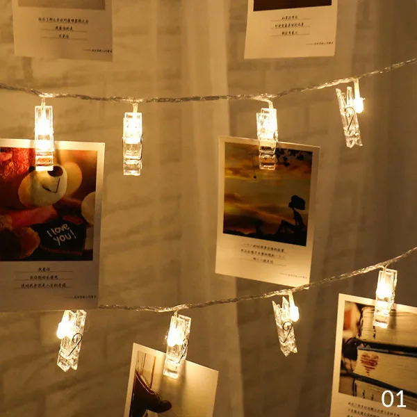 Illuminating LED Photo Clip String Lights for Stylish Room and Studio Decor