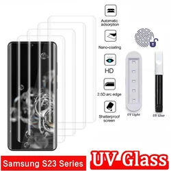 Premium Curved Full Glue UV Tempered Glass Screen Protector - 3Glass 3Glue 1Lamp (Honor 70)